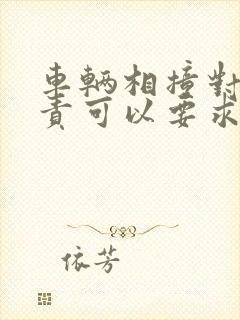 车辆相撞对方全责可以要求哪些赔偿