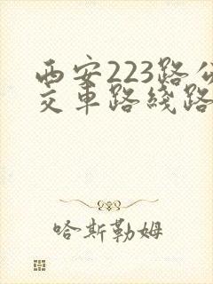 西安223路公交车路线路线图
