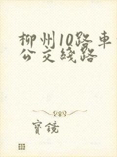 柳州10路车的公交线路