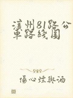 滨州81路公交车路线图