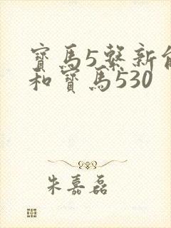 宝马5系新能源和宝马530