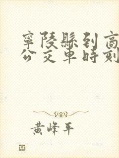 宁陵县到商丘的公交车时刻表