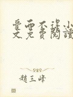 爱而不得小说全文免费阅读