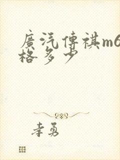 广汽传祺m6价格多少