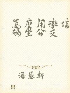 怎么用微信乘车码坐公交