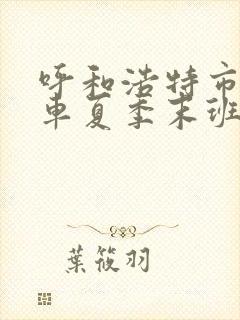 呼和浩特市公交车夏季末班车时间