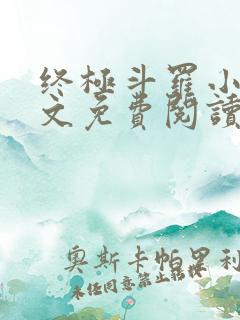 终极斗罗小说全文免费阅读无弹窗