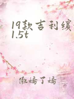 19款吉利缤越1.5t