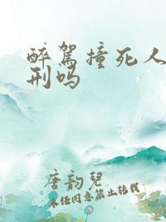 醉驾撞死人会判刑吗