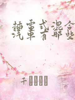 插电式混合动力汽车有哪些车型