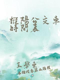 枞阳公交车路线时间表