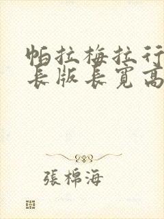 帕拉梅拉行政加长版长宽高