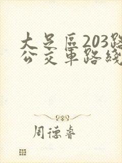 大足区203路公交车路线