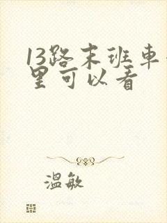 13路末班车哪里可以看