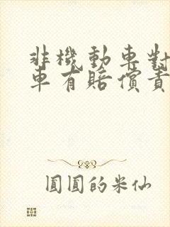 非机动车对机动车有赔偿责任吗