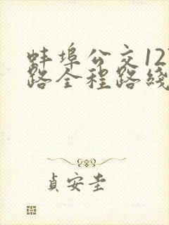 蚌埠公交127路全程路线图