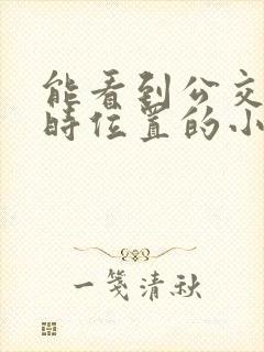 能看到公交车实时位置的小程序