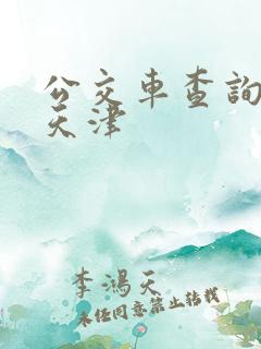 公交车查询路线天津 公交车查询路线天津