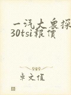 一汽大众探岳330tsi报价