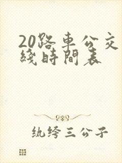 20路车公交路线时间表