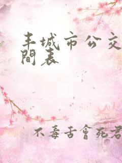 丰城市公交车时间表