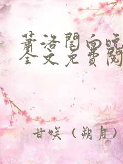 萧洛闫向晚小说全文免费阅读