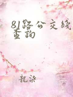81路公交线路查询