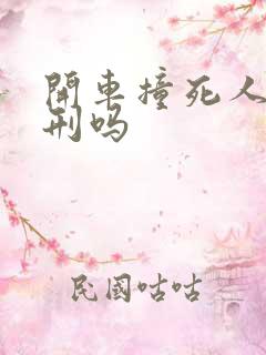 开车撞死人会判刑吗