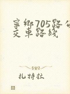 宁乡705路公交车路线