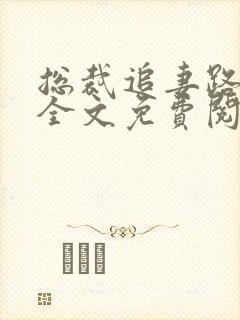 总裁追妻路漫漫全文免费阅读