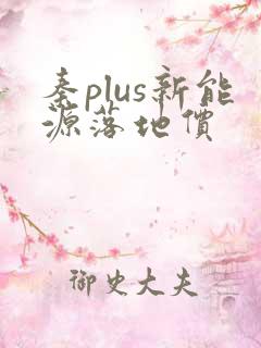 秦plus新能源落地价