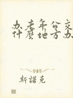 办老年公交卡在什么地方办