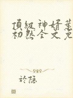 顶级神婿叶辰萧初然全文免费阅读