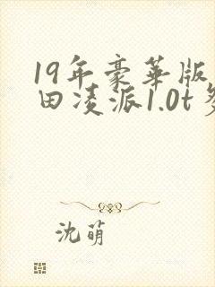 19年豪华版本田凌派1.0t多少钱