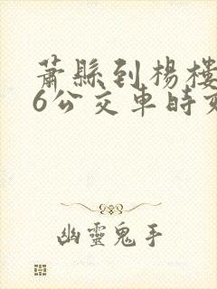 萧县到杨楼206公交车时刻表 萧县到杨楼206公交车时刻表