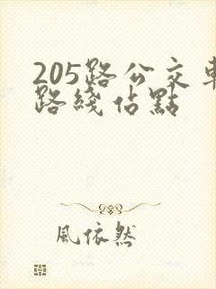 205路公交车路线站点