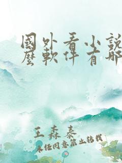 国外看小说用什么软件有哪些