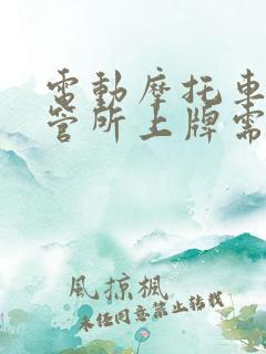 电动摩托车去车管所上牌需要什么