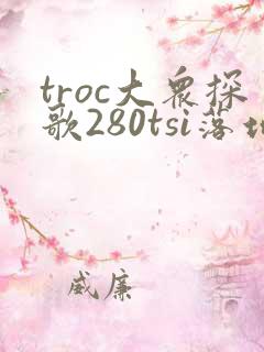 troc大众探歌280tsi落地价
