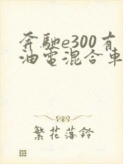 奔驰e300有油电混合车型么