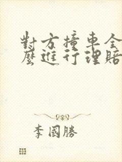 对方撞车全责怎么进行理赔赔偿