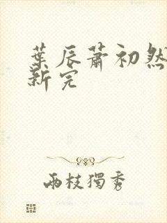 叶辰萧初然已更新完 叶辰萧初然已更新完