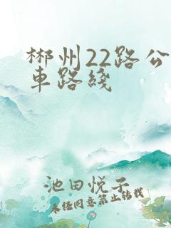 郴州22路公交车路线