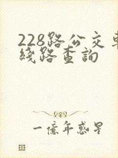228路公交车线路查询