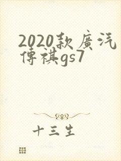 2020款广汽传祺gs7