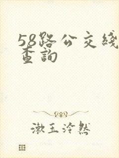 58路公交线路查询