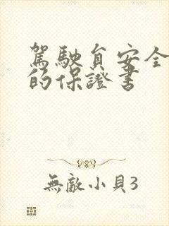 驾驶员安全行车的保证书