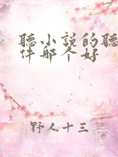 听小说的听书软件哪个好