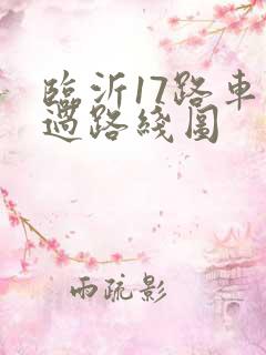 临沂17路车经过路线图