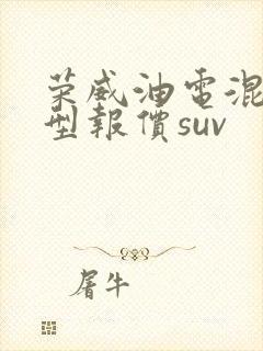 荣威油电混合车型报价suv